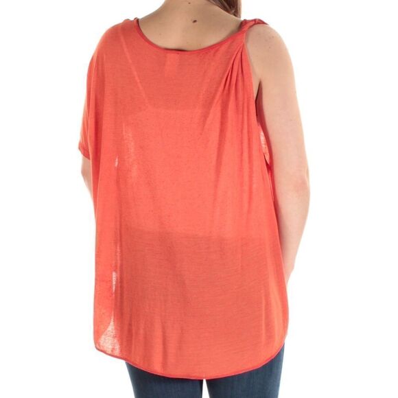 Free People Pluto Linen Blend One Shoulder T-Shirt Small NWT - Picture 2 of 10